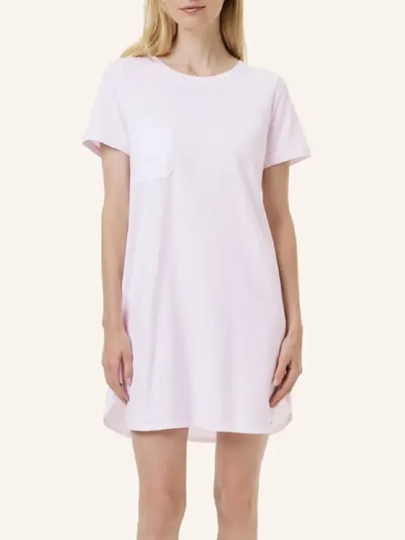 Bigshirt Kurzarm - Striped Cotton Jersey