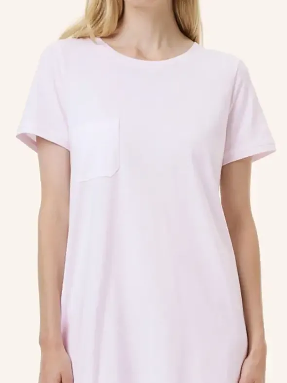 Bigshirt Kurzarm - Striped Cotton Jersey