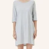 Nachthemd Halbarm - Striped Cotton Jersey