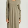 Nachthemd Langarm - Cotton Silk