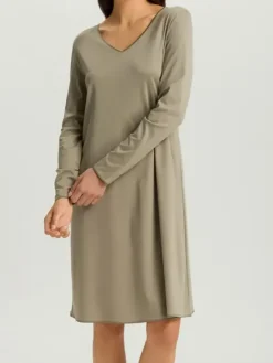 Nachthemd Langarm - Cotton Silk