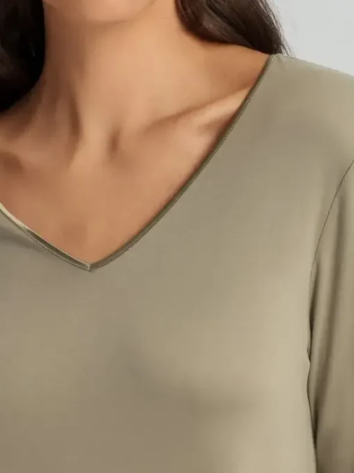 Nachthemd Langarm - Cotton Silk