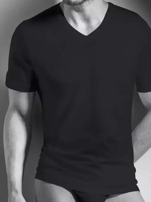Shirt kurzarm V-Ausschnitt - Swissline - Pure