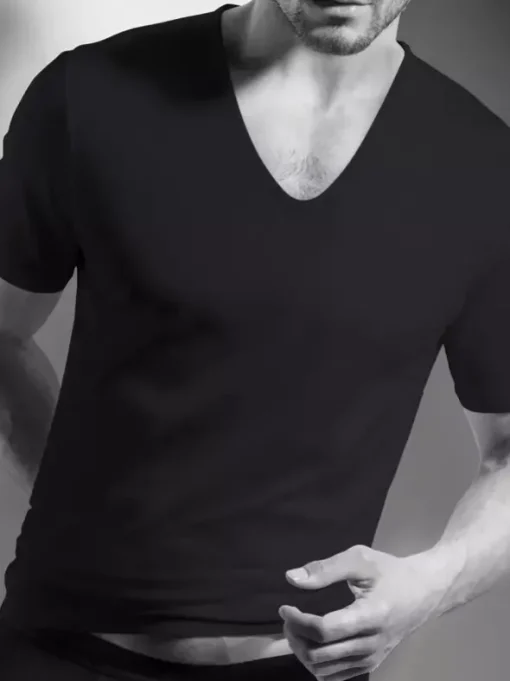 Shirt kurzarm V-Ausschnitt - Swissline - Twisted