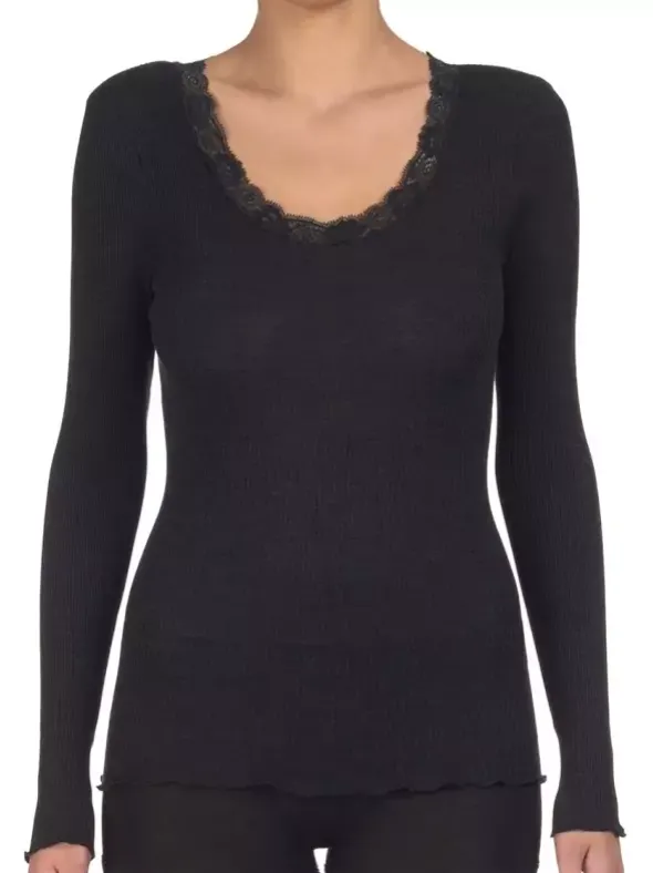 Shirt Langarm - Wolle & Seide