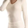 Shirt V-Neck Langarm - Woolen Silk