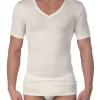 V-Shirt Kurzarm - Wolle & Seide